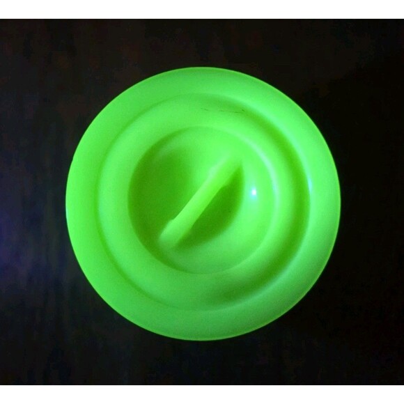 Vintage Art Deco Uranium Glass Jeannette Jadeite Lidded Beehive Drippings Bowl - Picture 3 of 6